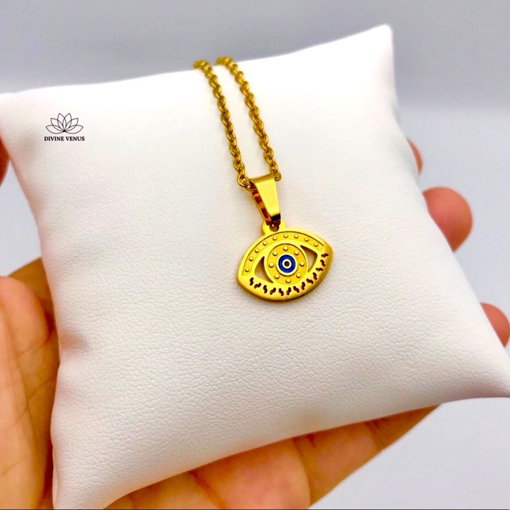 Evil Eye Necklace | Gold Plated Stainless Steel